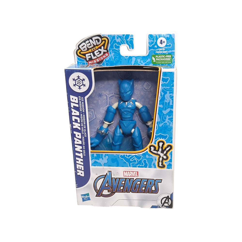 Marvel Avengers Black Panther Bend And Flex Ice Mission Figure 2022 Hasbro